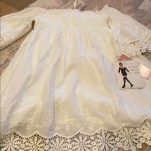 White off-shoulder white dress- NEW